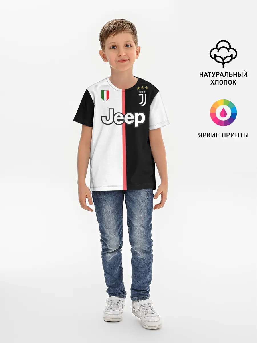 Детская базовая футболка / Роналду Форма 19/20 Домашняя