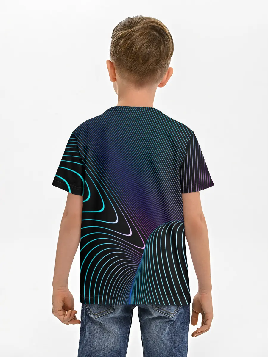 Детская базовая футболка / НЕОН STRIPES