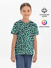 Детская базовая футболка / ЛАЗУРНЫЙ ЛЕОПАРД
