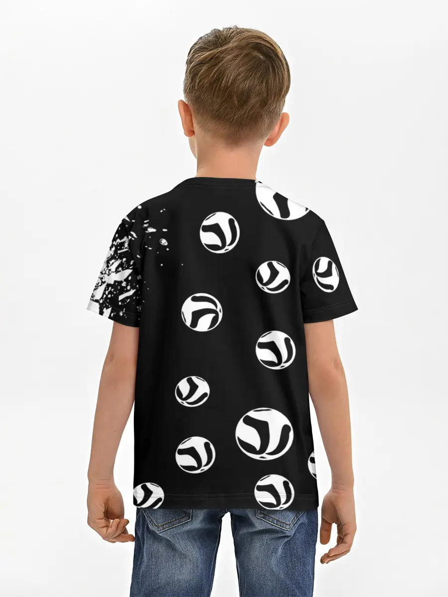 Детская базовая футболка / Старшая Некома коты Haikyuu!!