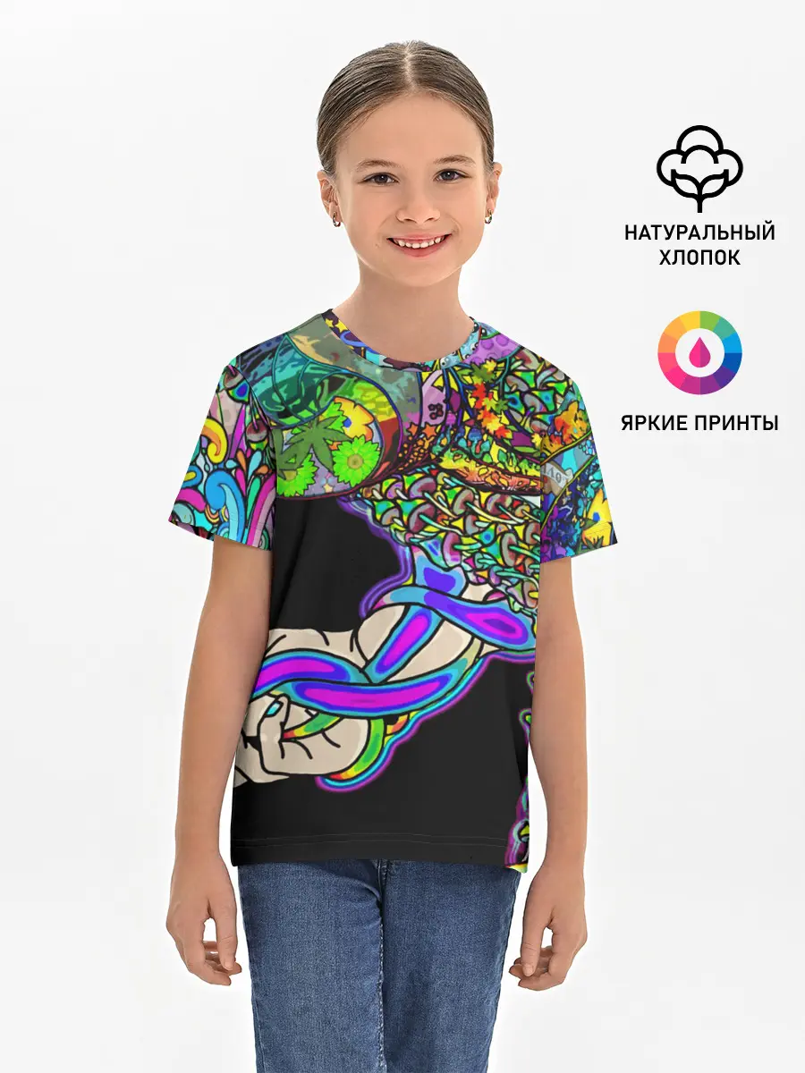 Детская базовая футболка / ПСИХОДЕЛИКА NEW