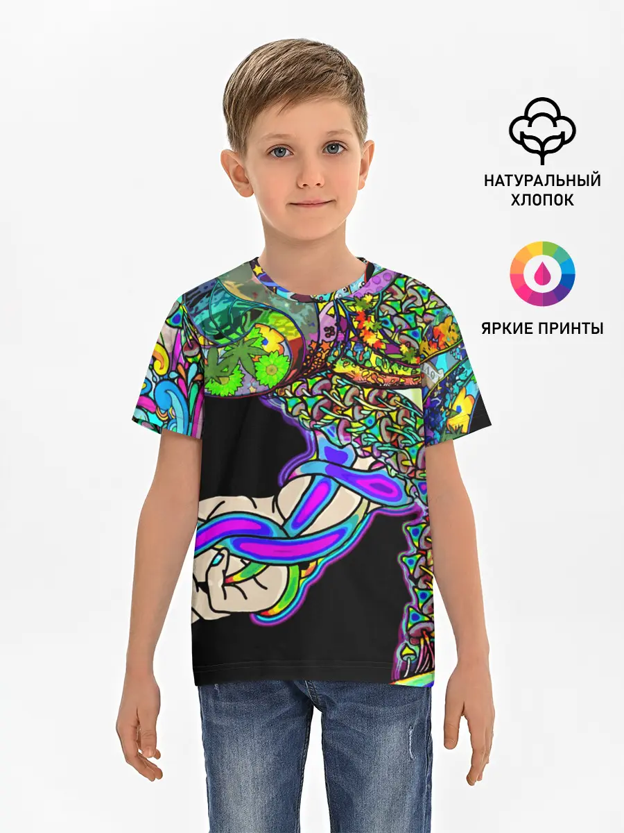 Детская базовая футболка / ПСИХОДЕЛИКА NEW