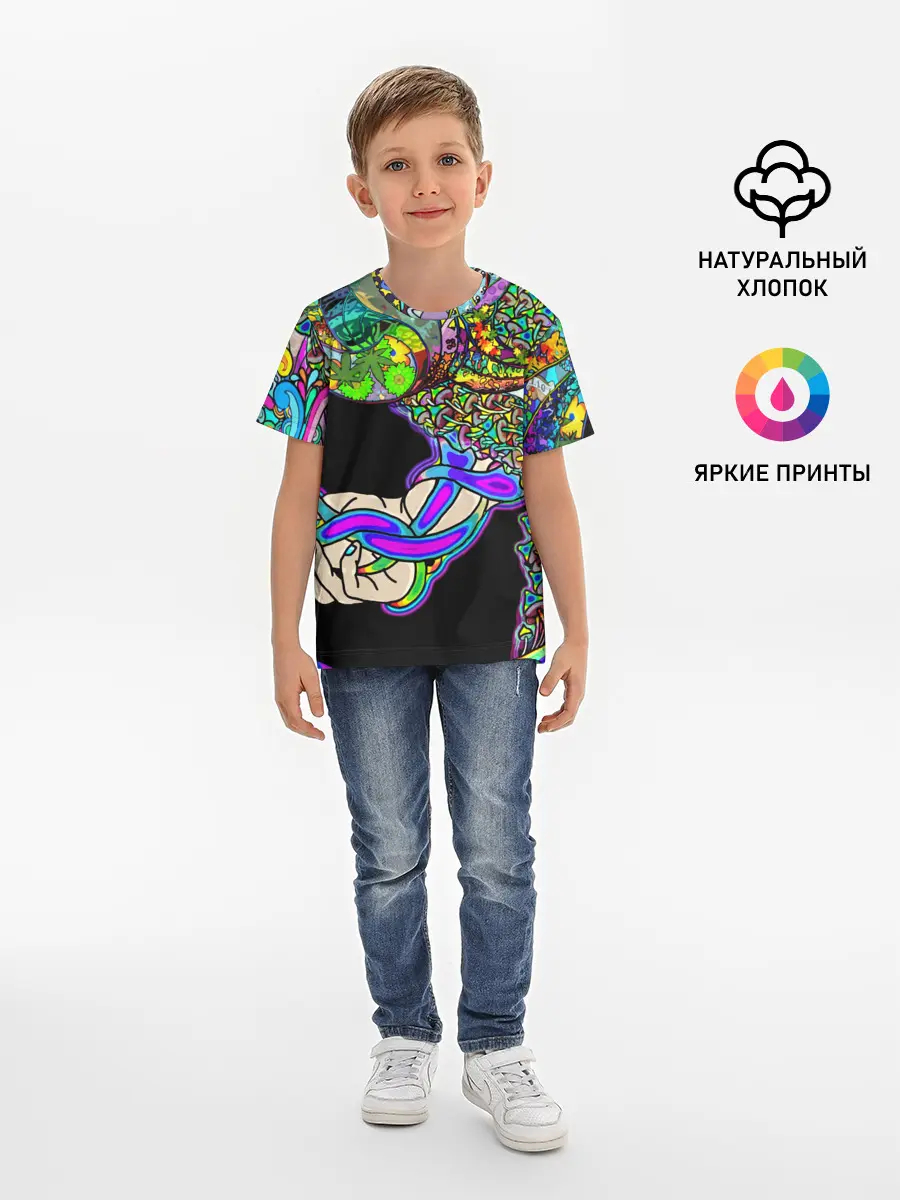 Детская базовая футболка / ПСИХОДЕЛИКА NEW