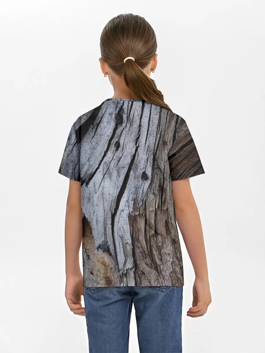 Детская базовая футболка / Древесная кора