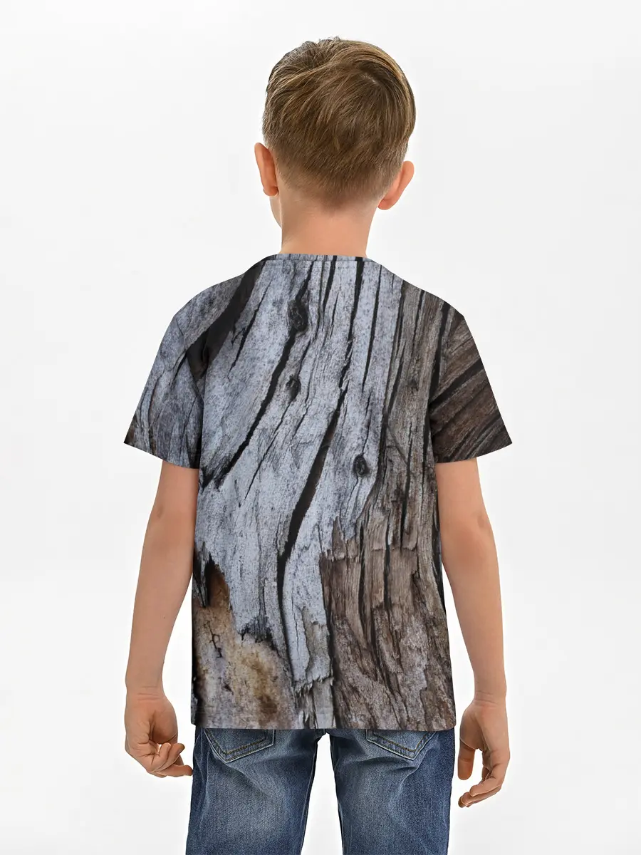 Детская базовая футболка / Древесная кора