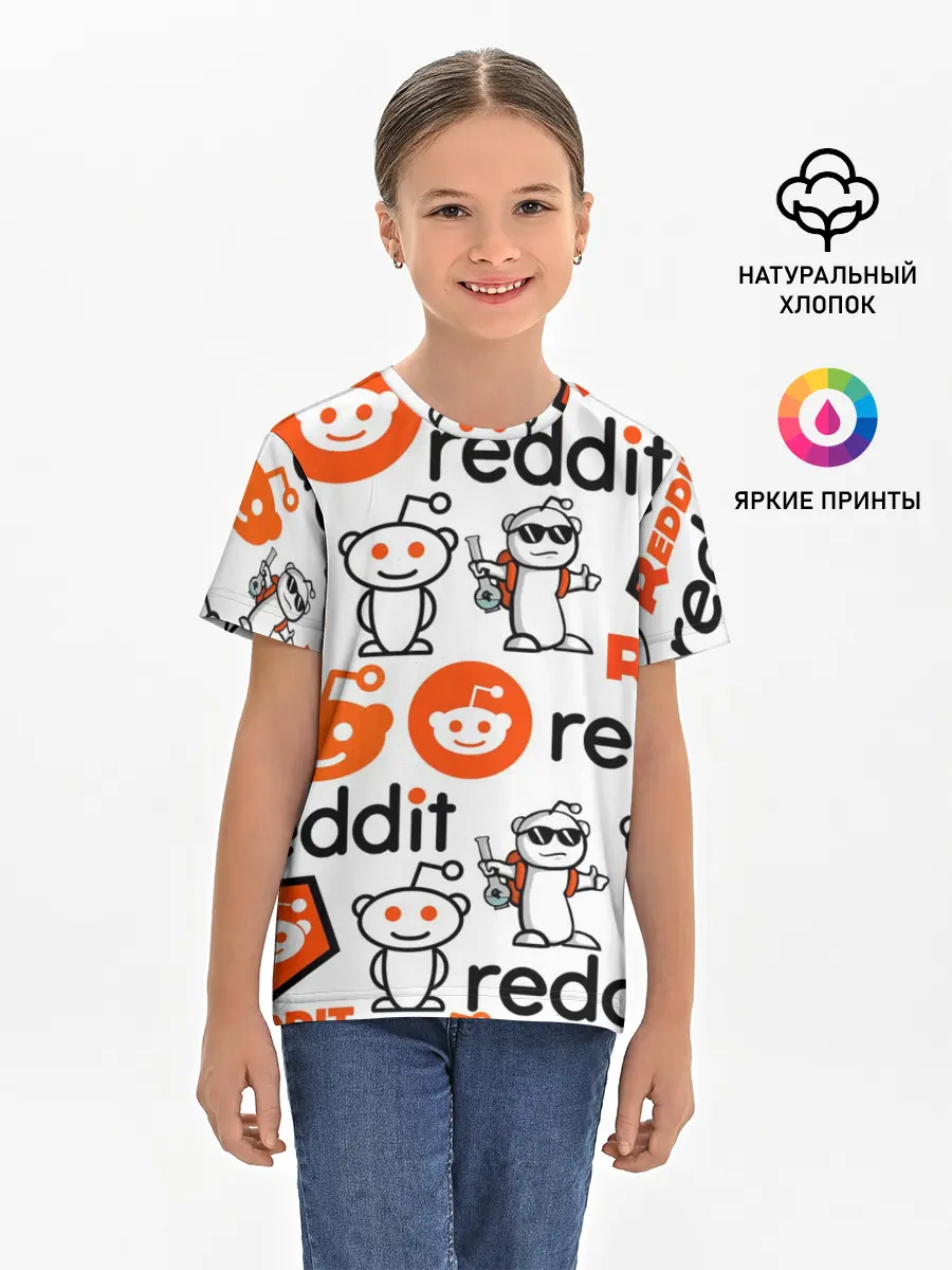 Детская базовая футболка / REDDIT / РЕДДИТ / ЛОГОБОМБИНГ