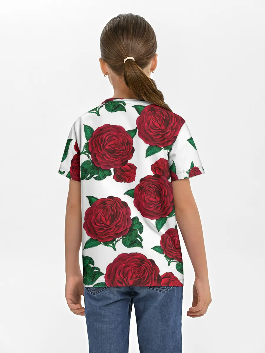 Детская базовая футболка / Винтажные розы