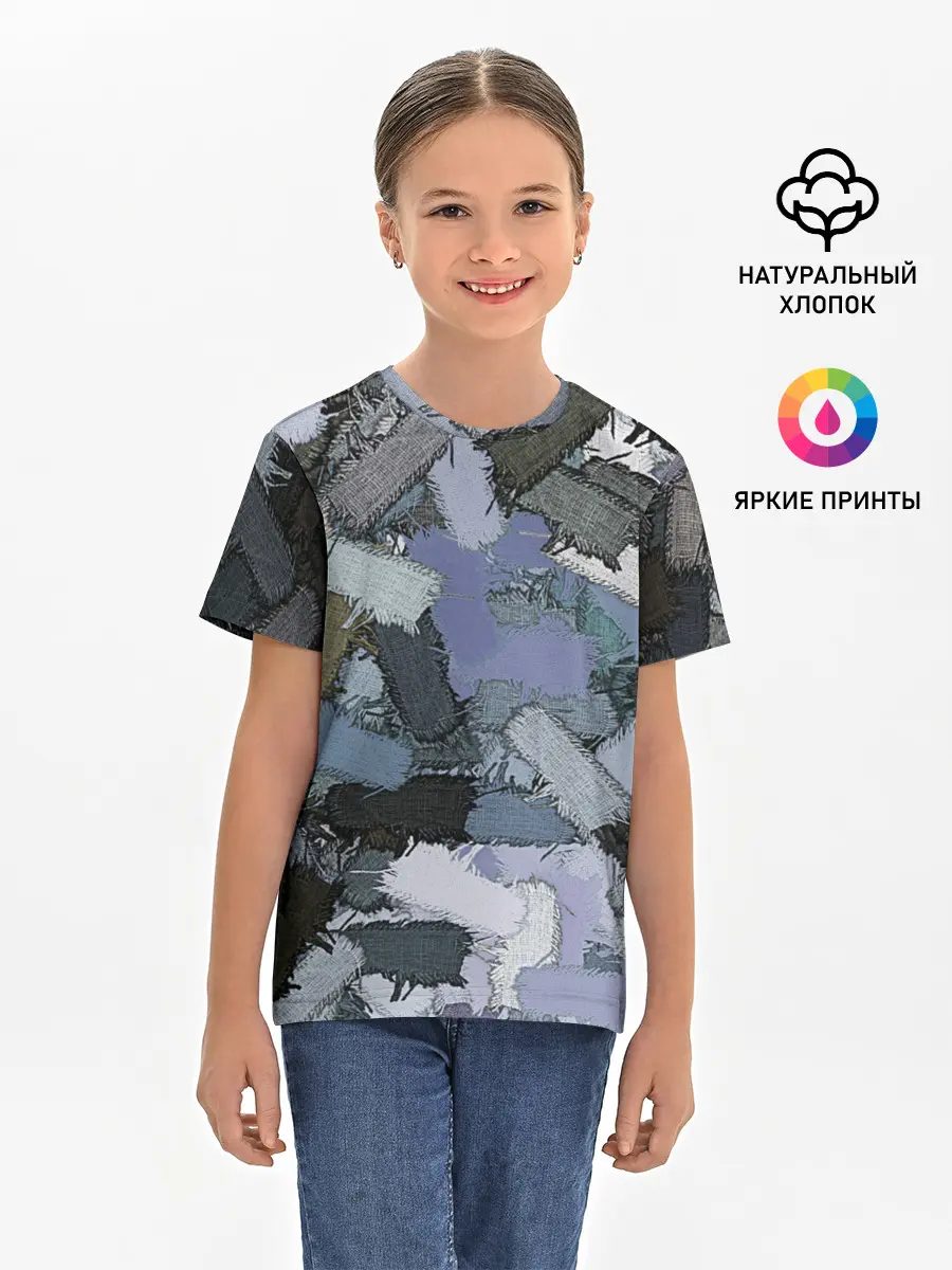 Детская базовая футболка / Patchwork