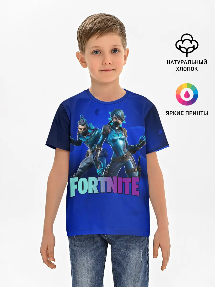 Детская базовая футболка / fortnite