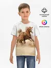 Детская базовая футболка / Лошадь с жеребенком