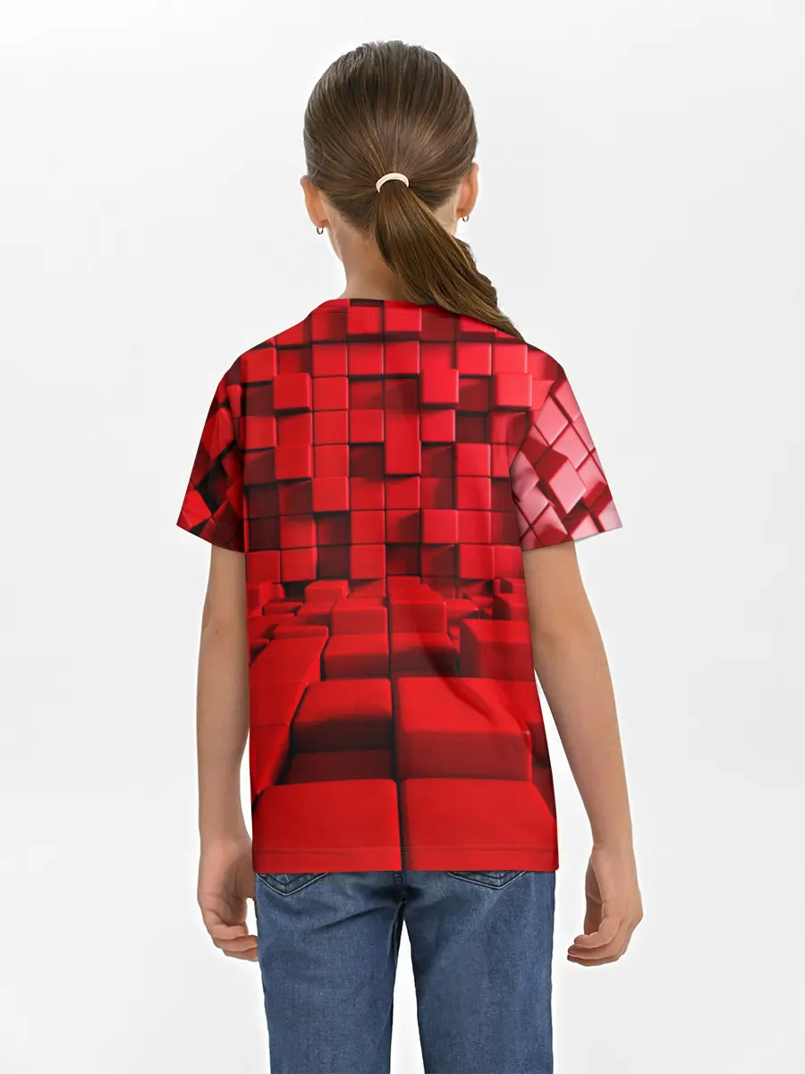 Детская базовая футболка / 3D кубики