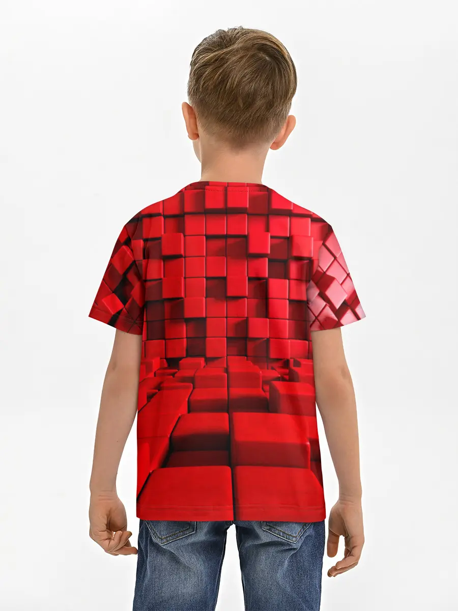 Детская базовая футболка / 3D кубики