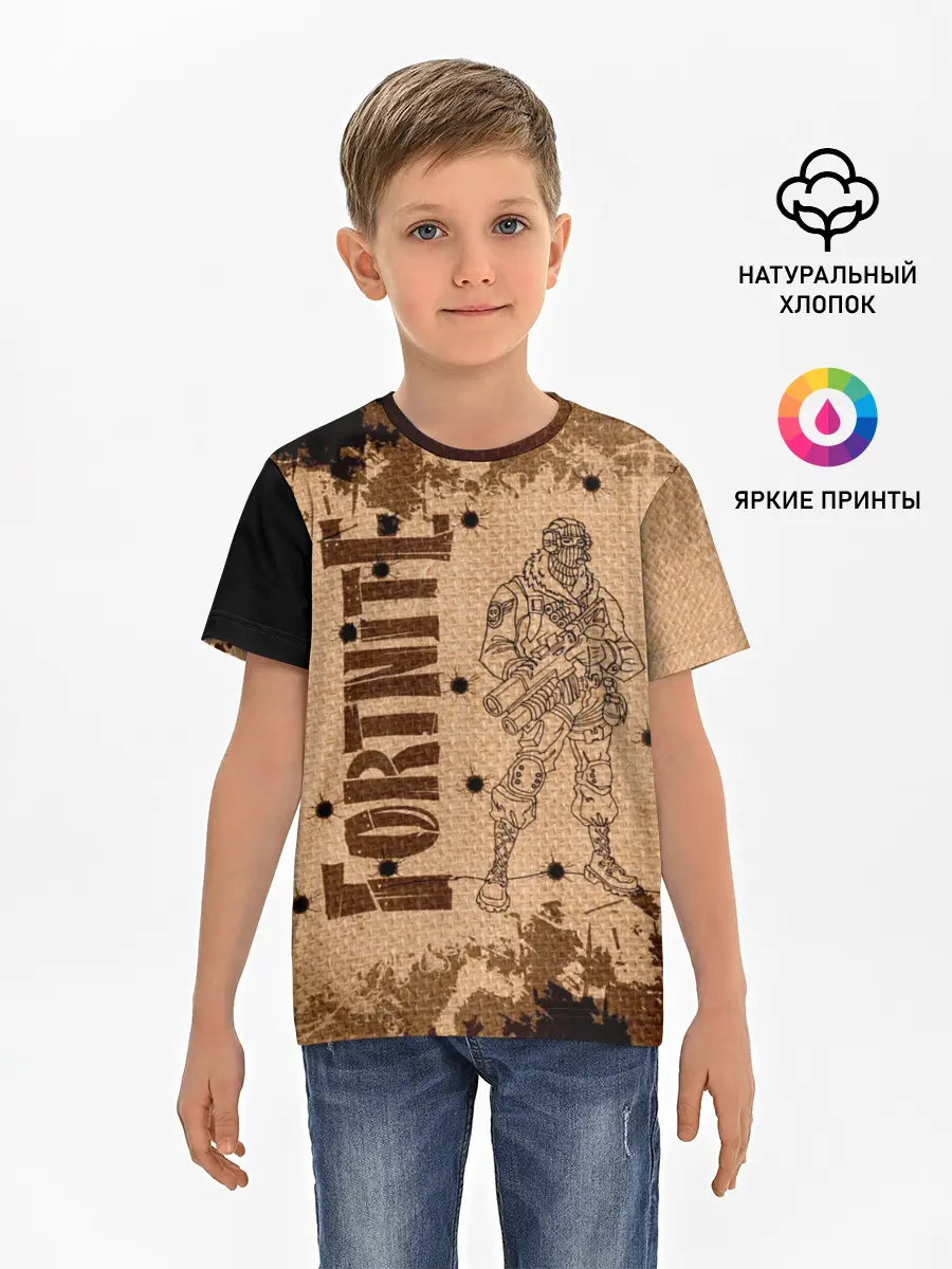 Детская базовая футболка / Fortnite