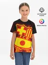 Детская базовая футболка / FC BARCELONA / FIRE / ОГОНЬ