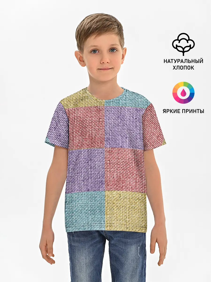 Детская базовая футболка / Patchwork