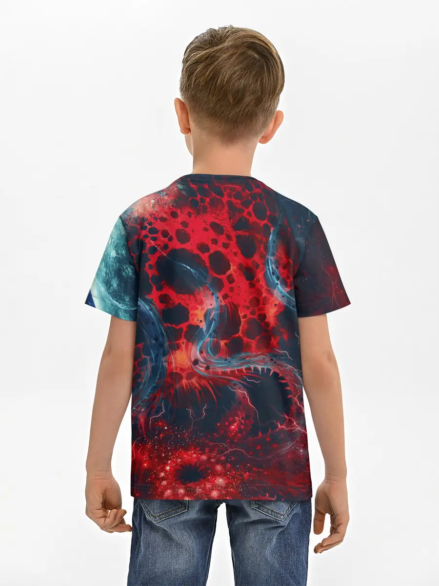 Детская базовая футболка / Гигантский космический монстр