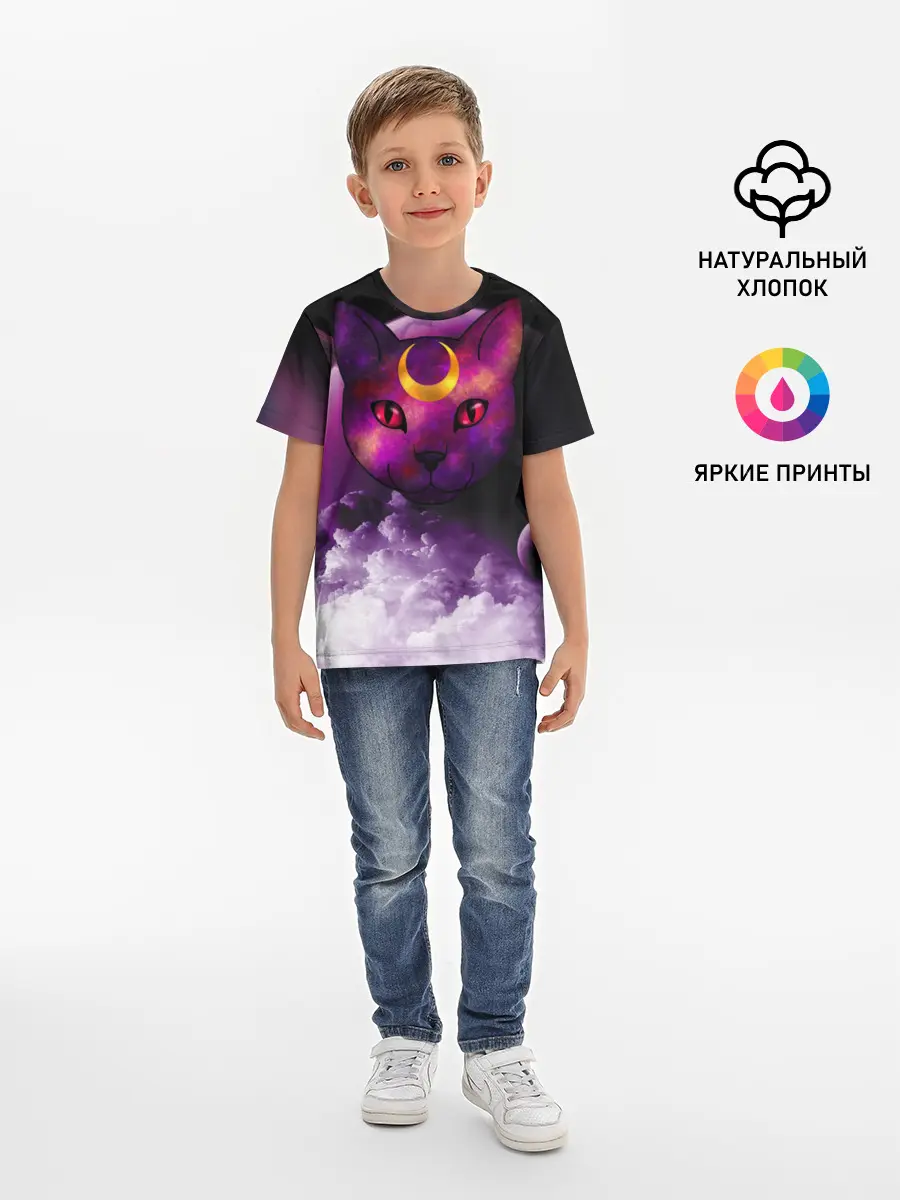 Детская базовая футболка / КОСМОС КИСЫ