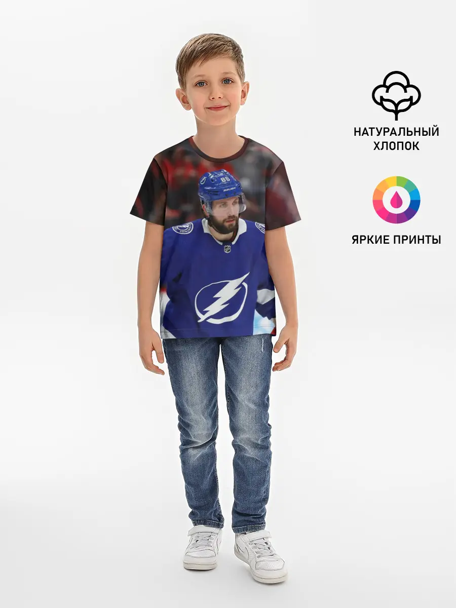 Детская базовая футболка / Никита Кучеров, НХЛ