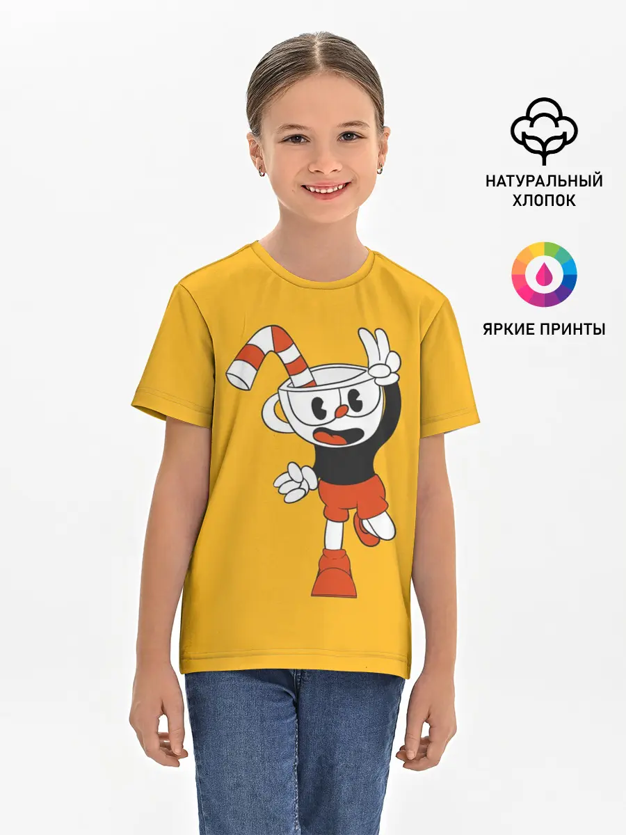 Детская базовая футболка / CUPHEAD