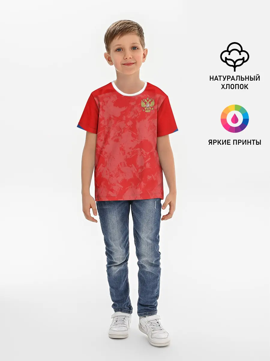 Детская базовая футболка / Russia home EURO 2020