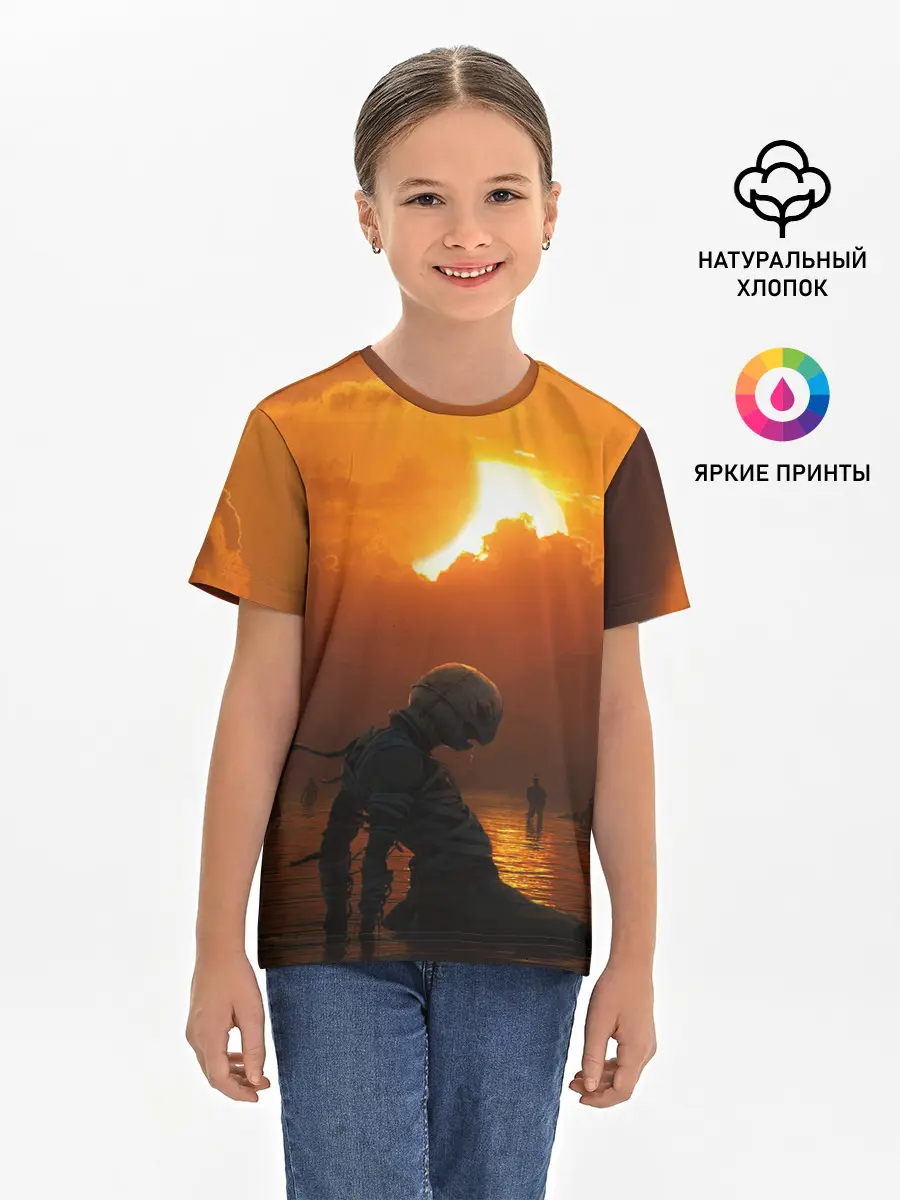Детская базовая футболка / Берсерк закат
