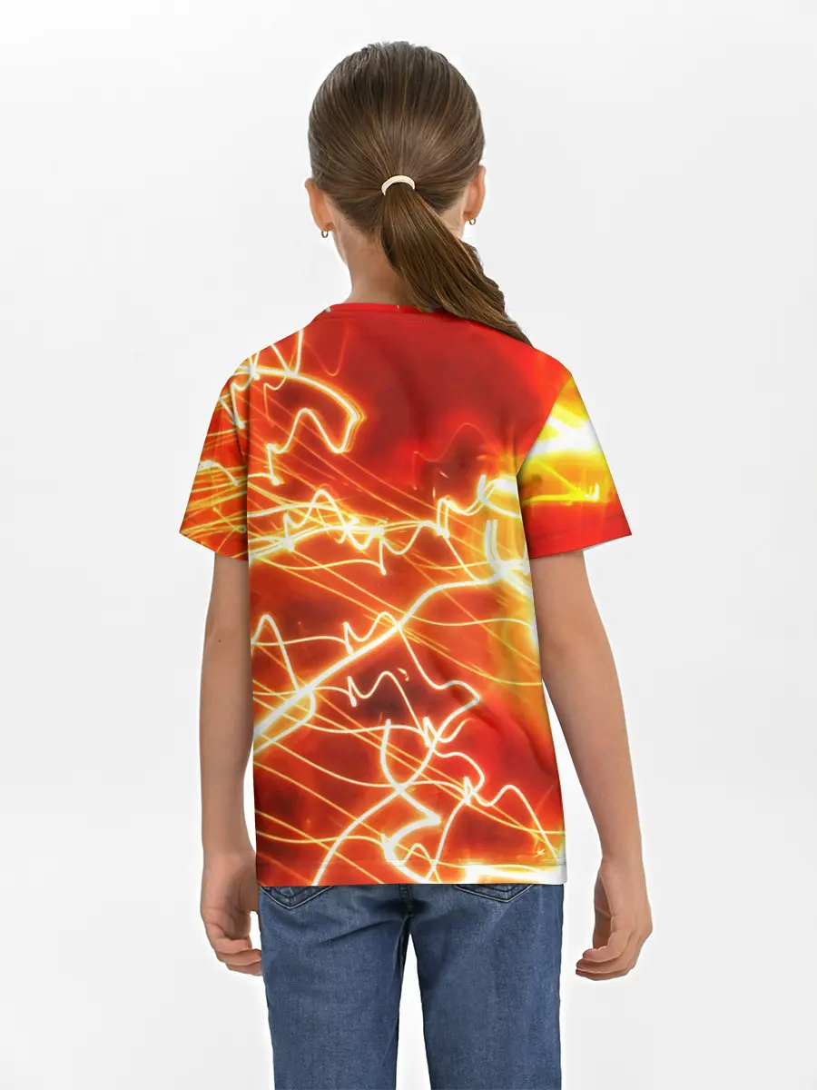 Детская базовая футболка / ОГНЕННАЯ МОЛНИЯ