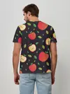 Мужская базовая футболка / Яблочный узор