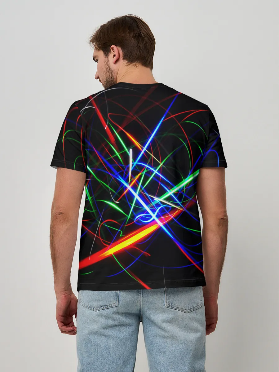 Мужская базовая футболка / ФРАКТАЛЬНЫЕ ИСКРЫ