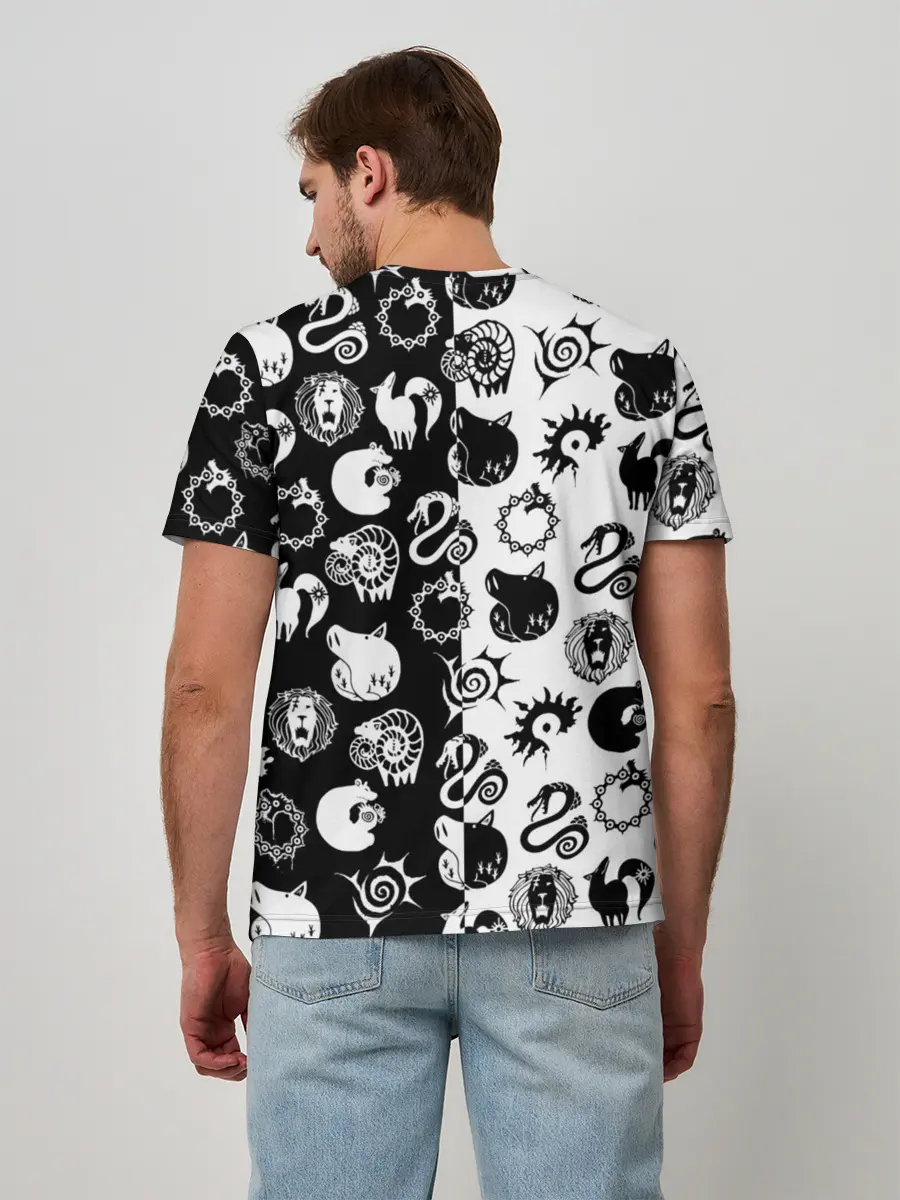 Мужская базовая футболка / ЭМБЛЕМЫ 7 СМЕРТНЫХ ГРЕХОВ