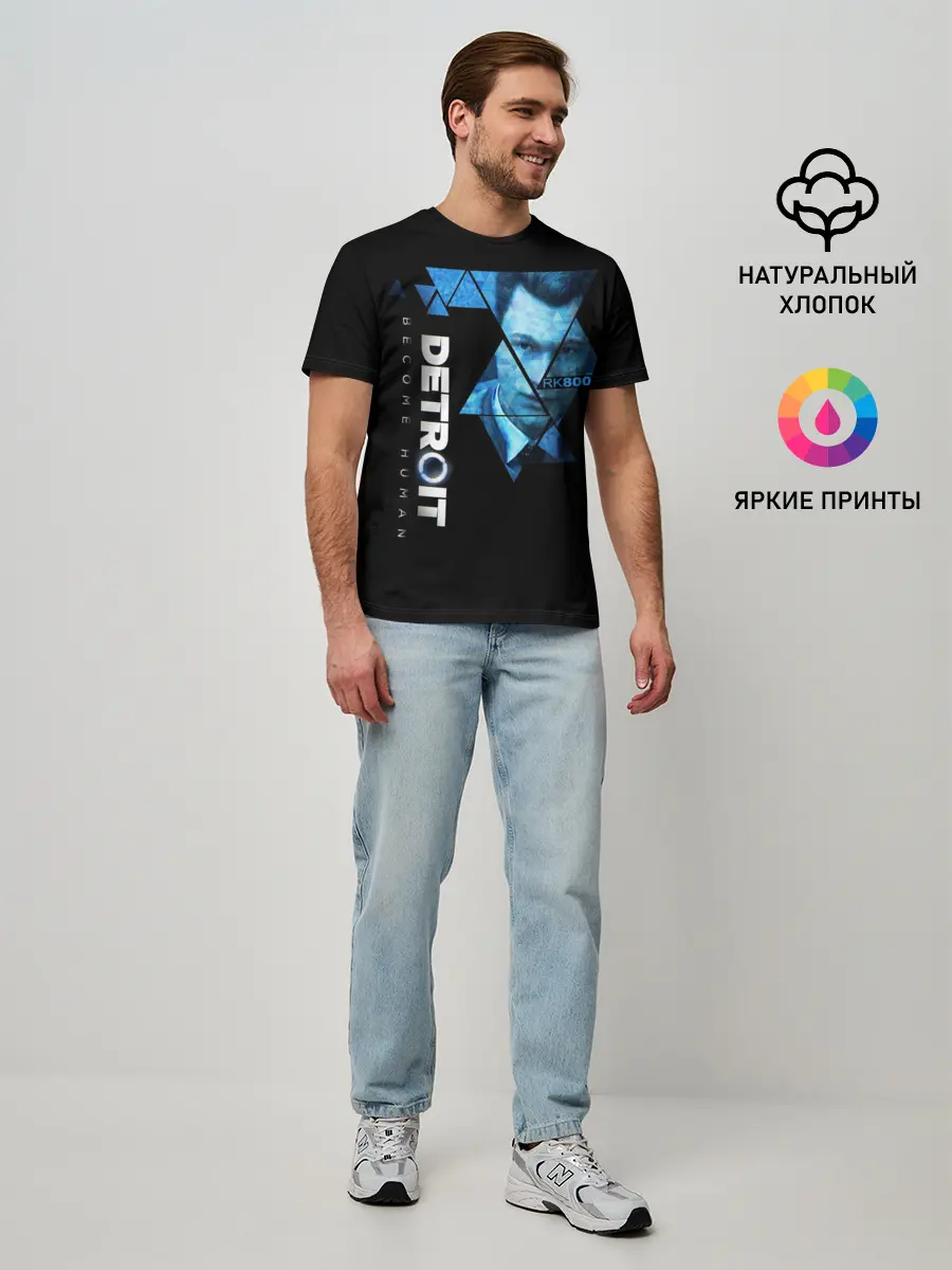 Мужская базовая футболка / Detroit become human