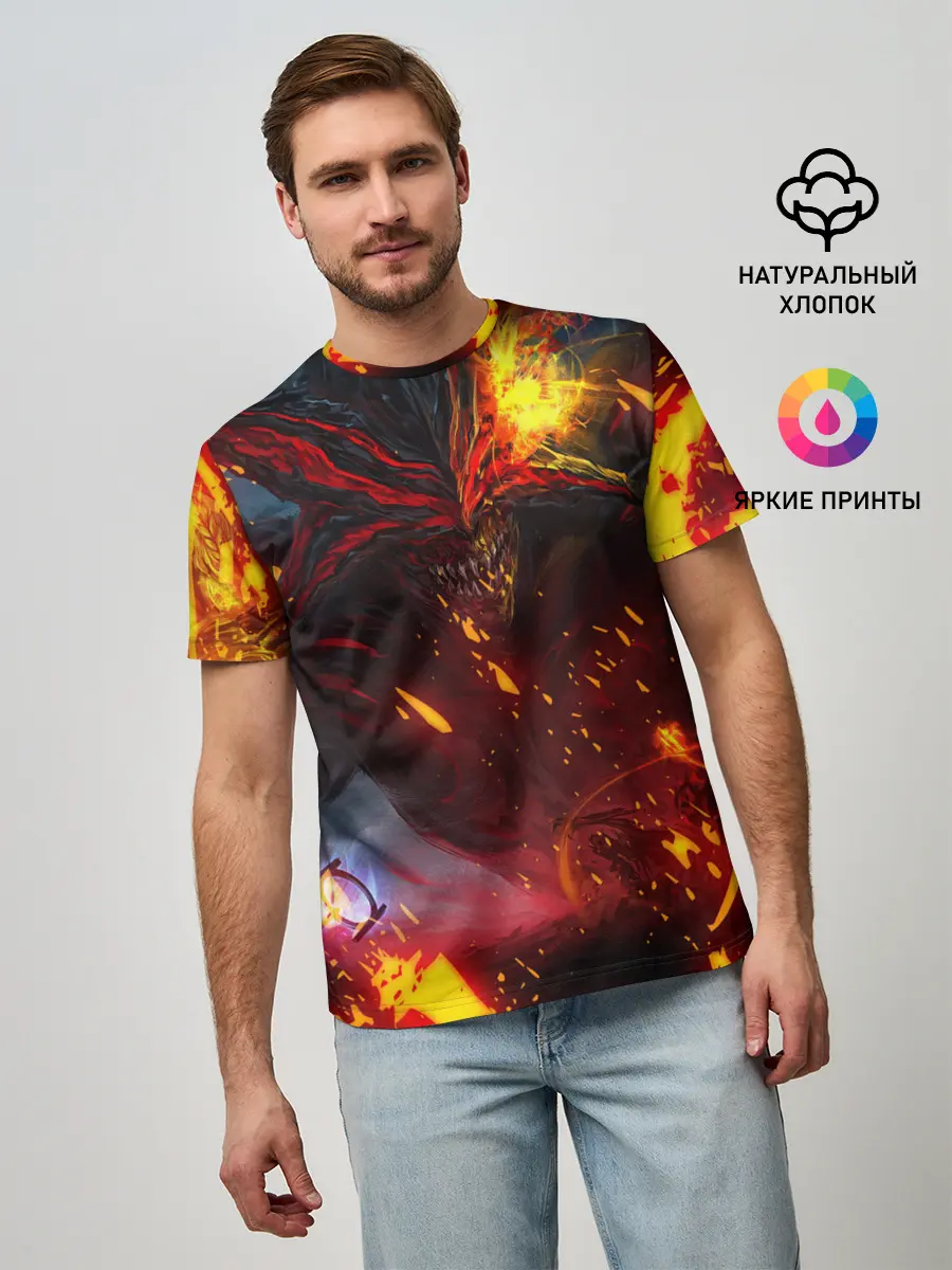 Мужская базовая футболка / Path of Exile | Fire Demon
