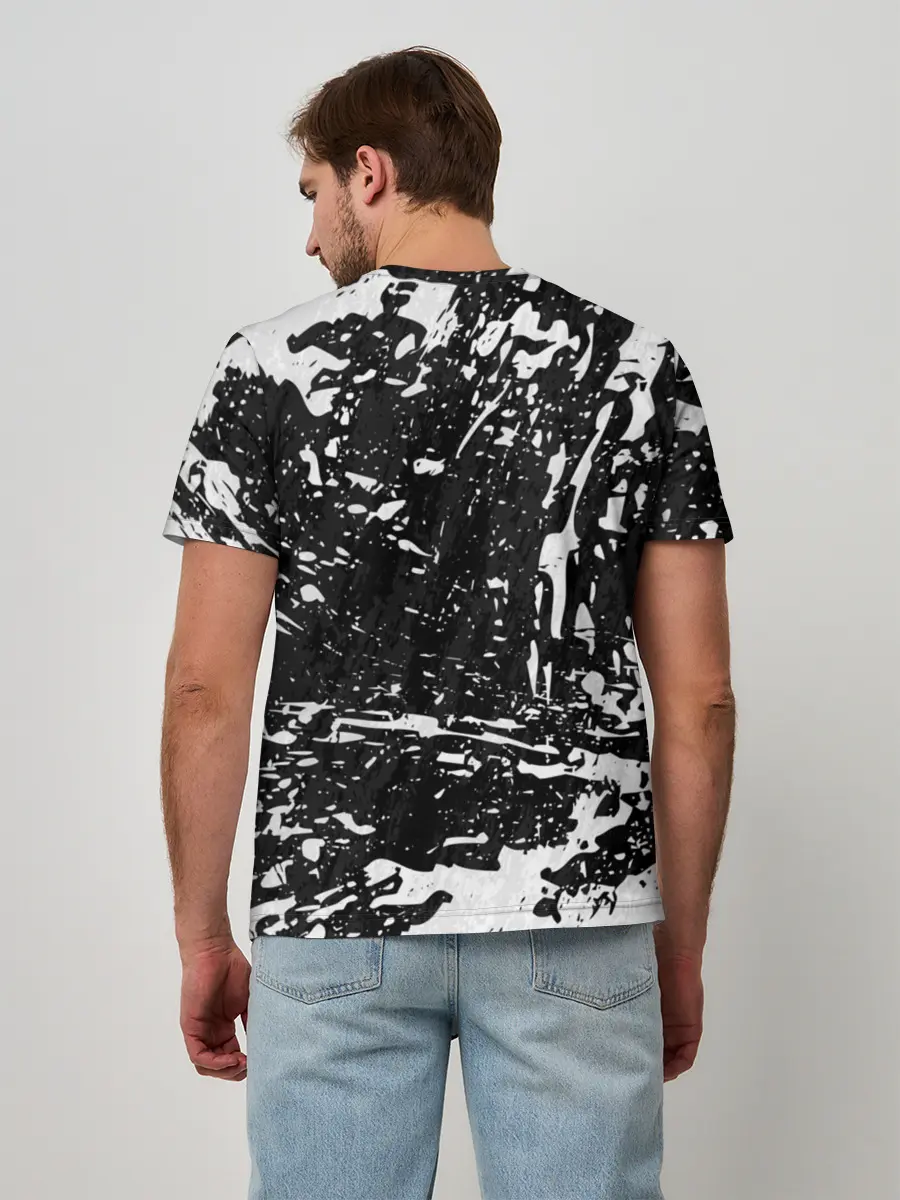 Мужская базовая футболка / BERSERK лого чб