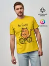 Мужская базовая футболка / Be Happy,cat