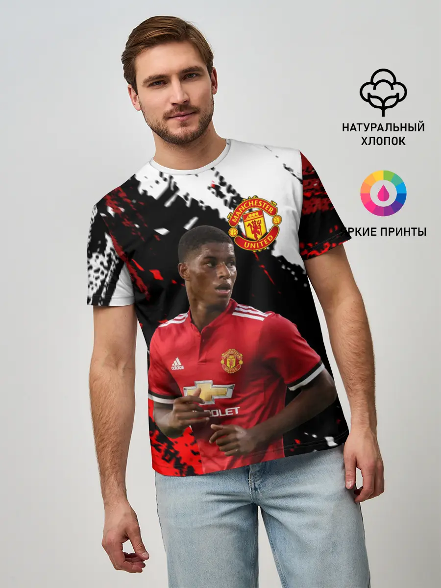 Мужская базовая футболка / Manchester United: Рашфорд.