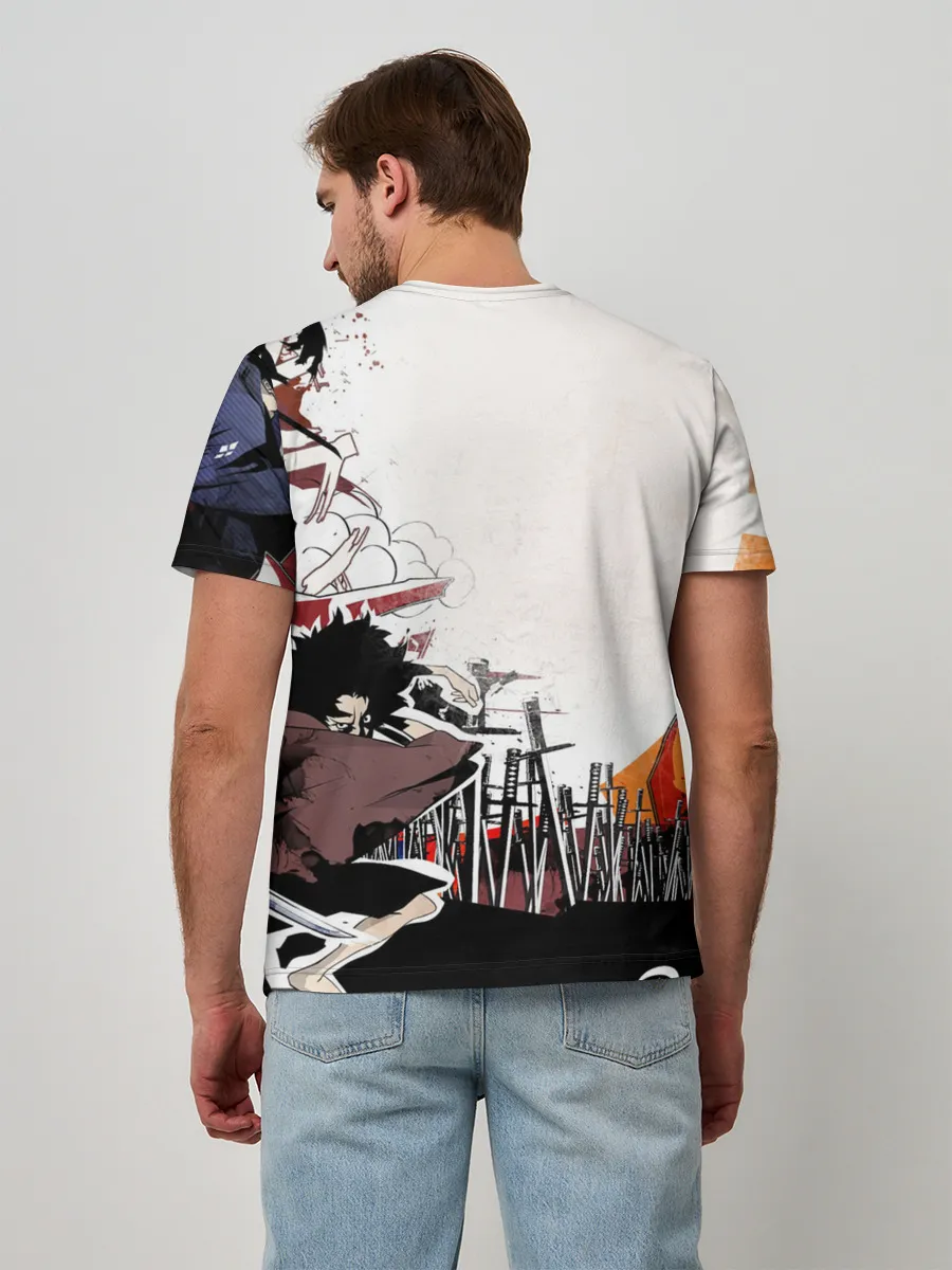 Мужская базовая футболка / Афросамурай аниме