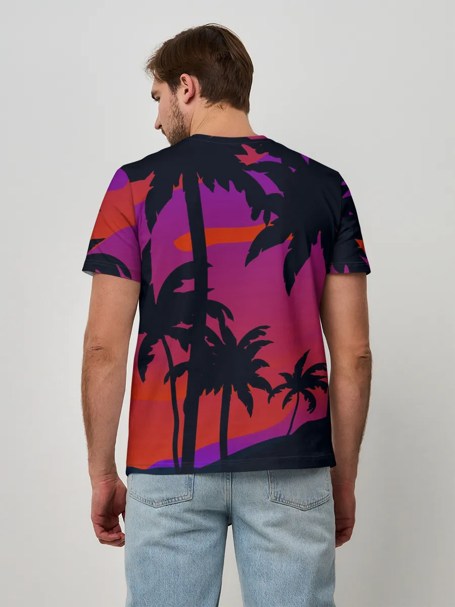 Мужская базовая футболка / Тропический пляж
