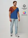 Мужская базовая футболка / Комбинированный полосатый узор