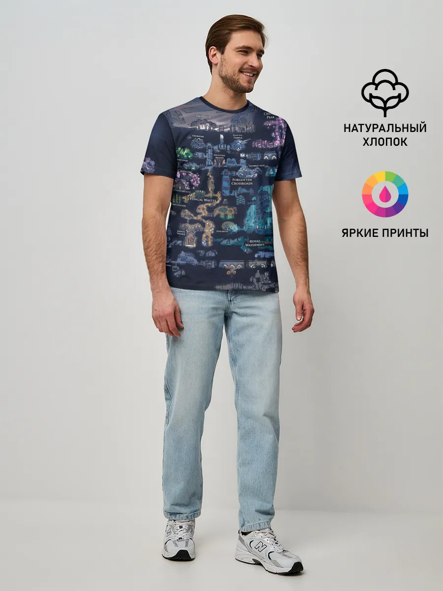 Мужская базовая футболка / HOLLOW KNIGHT WORLD