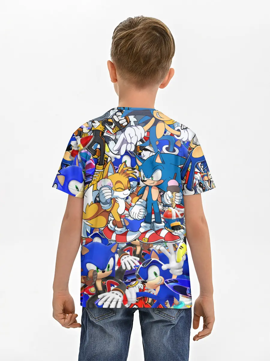 Детская базовая футболка / SONIC PATTERN | СОНИК
