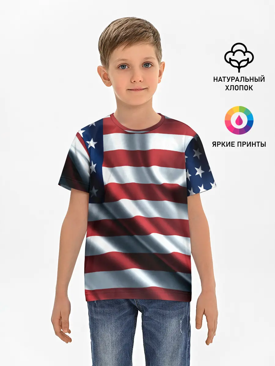 Детская базовая футболка / Символика Америки