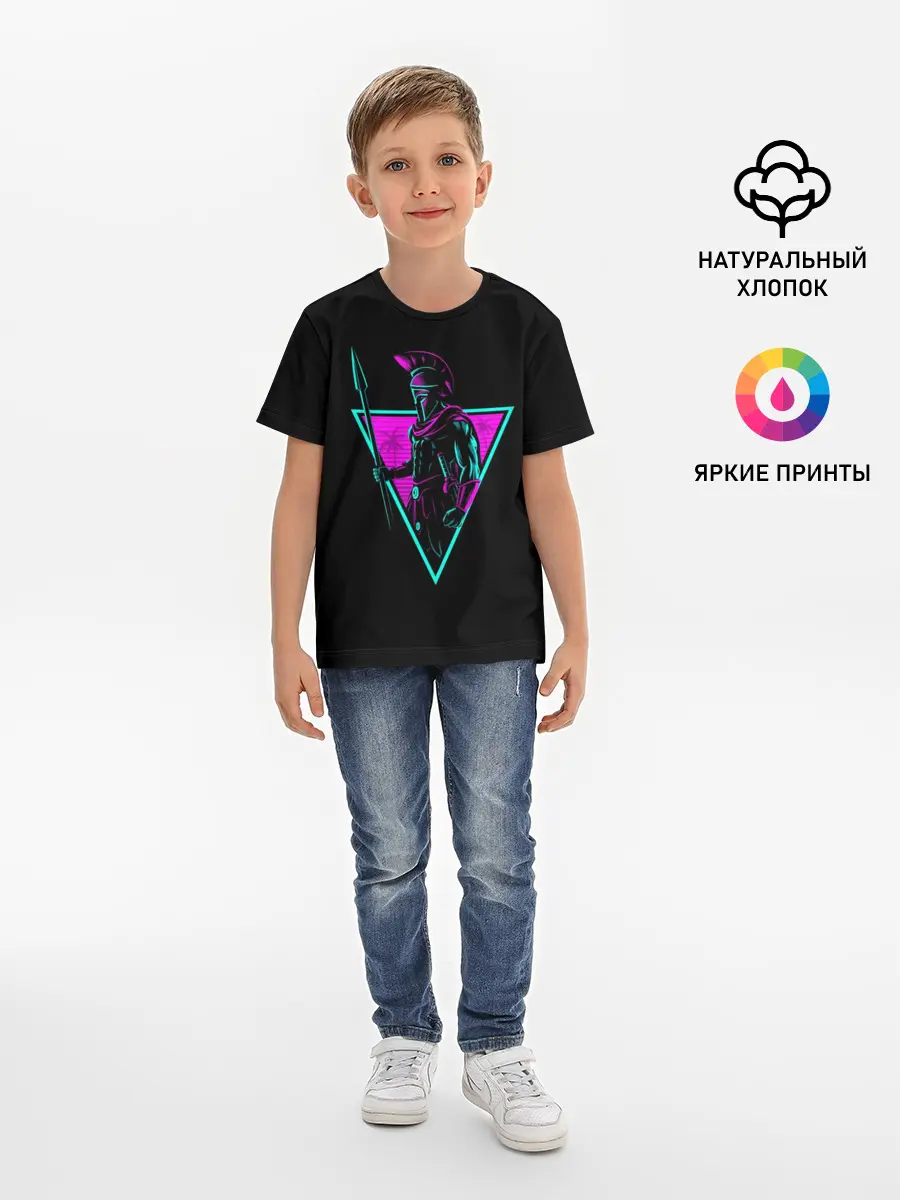 Детская базовая футболка / Spartan Retro Neon