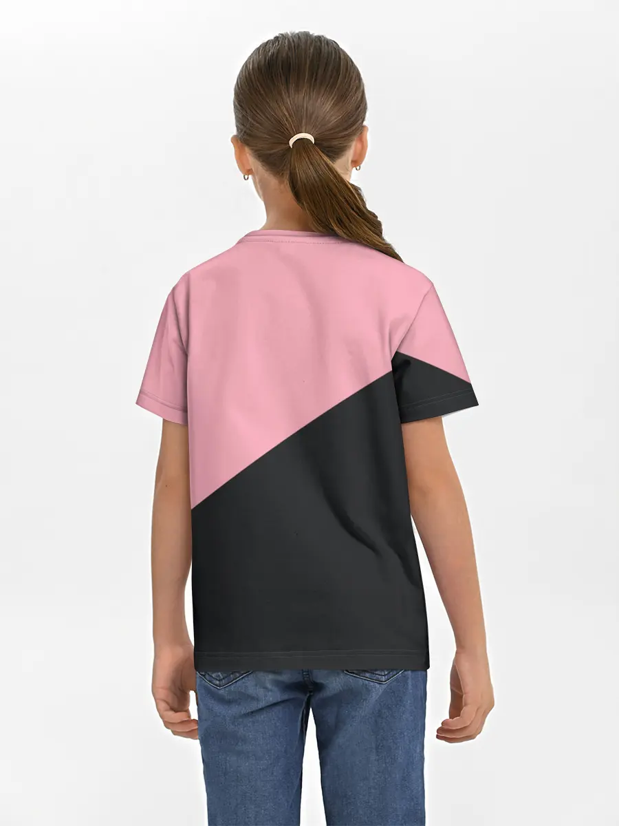 Детская базовая футболка / Black Pink