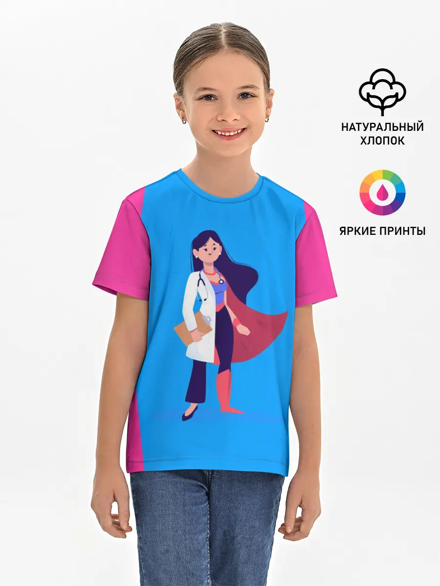 Детская базовая футболка / Медсестра | Super Nurse