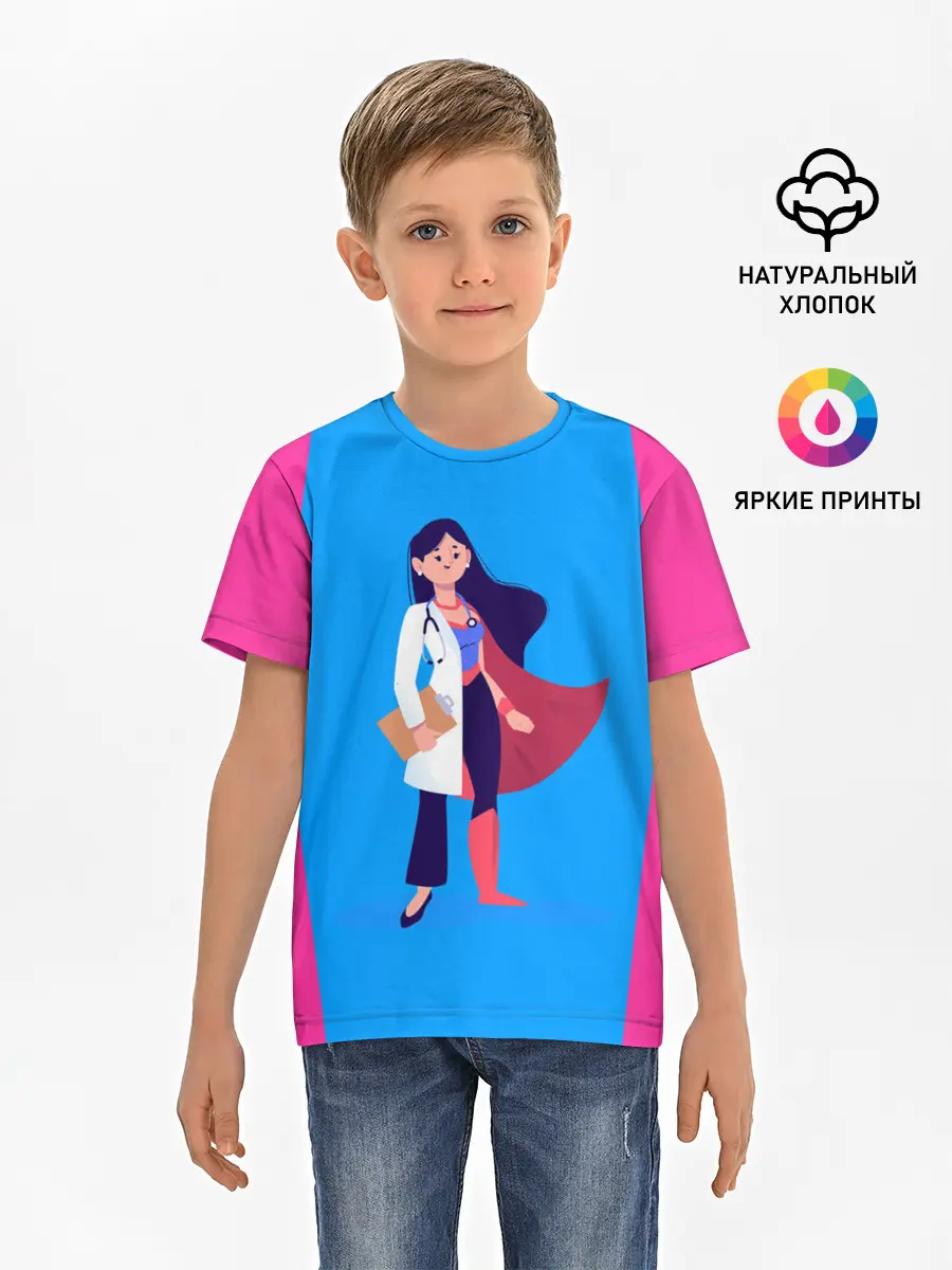 Детская базовая футболка / Медсестра | Super Nurse