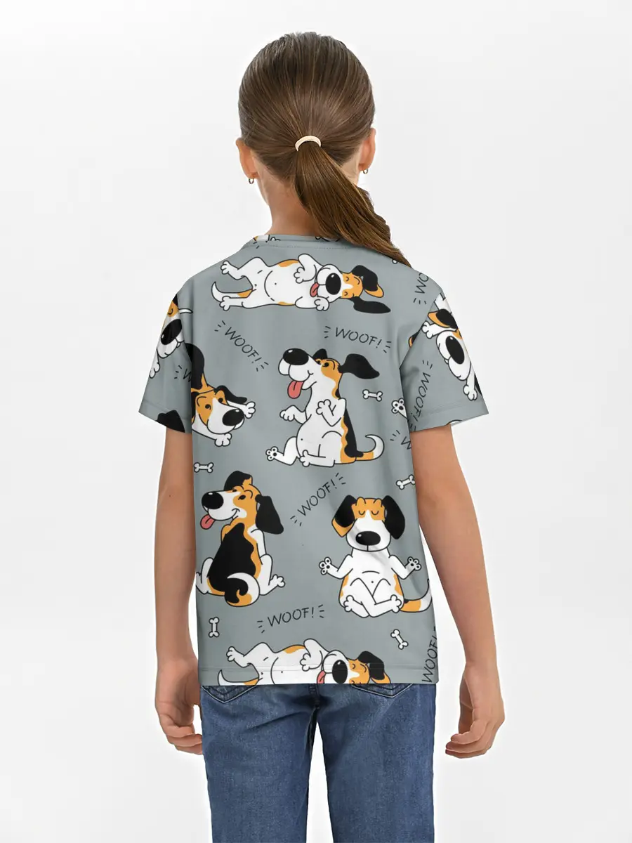 Детская базовая футболка / Собаки Бигли