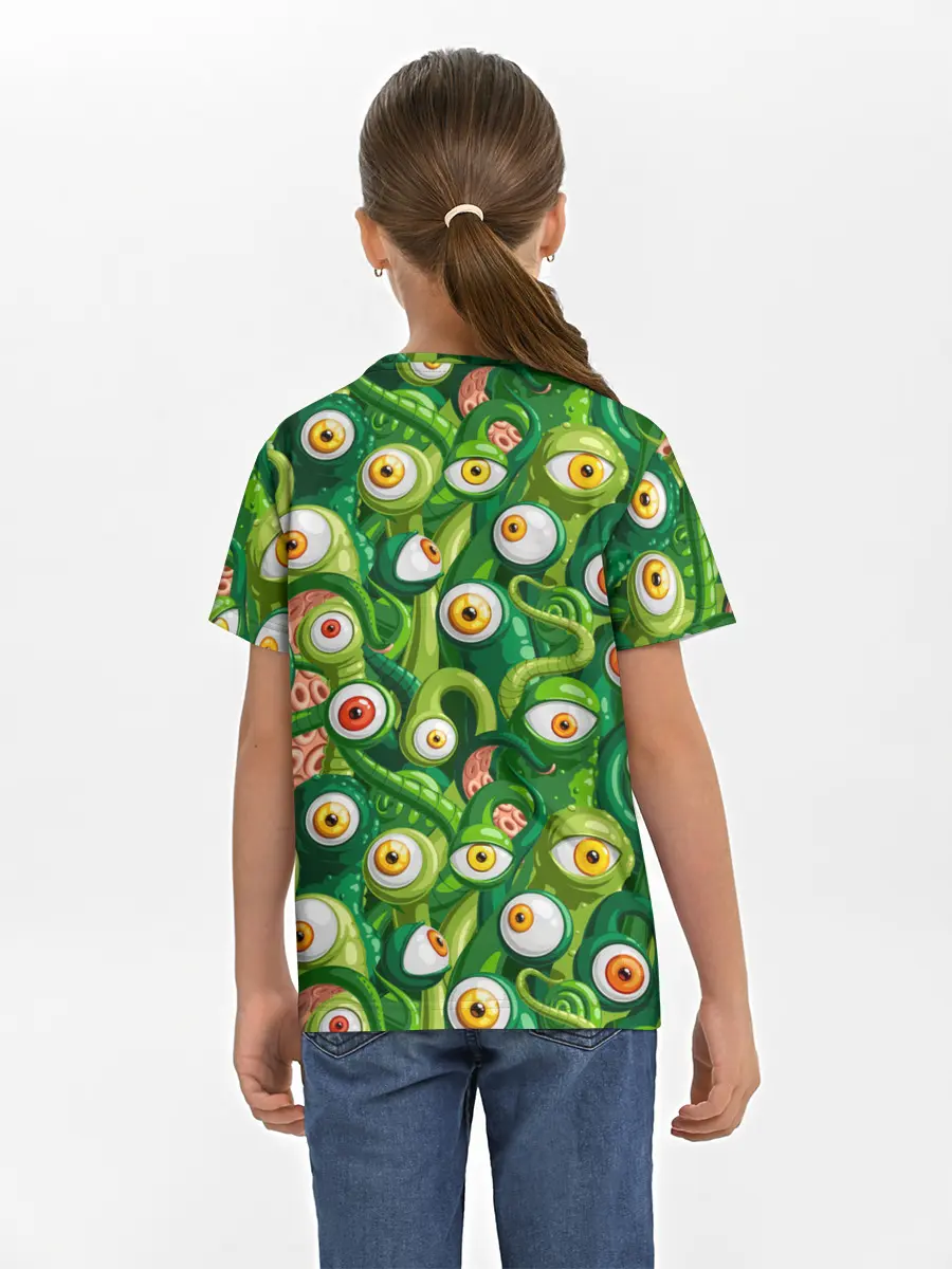 Детская базовая футболка / Щупальца с глазами