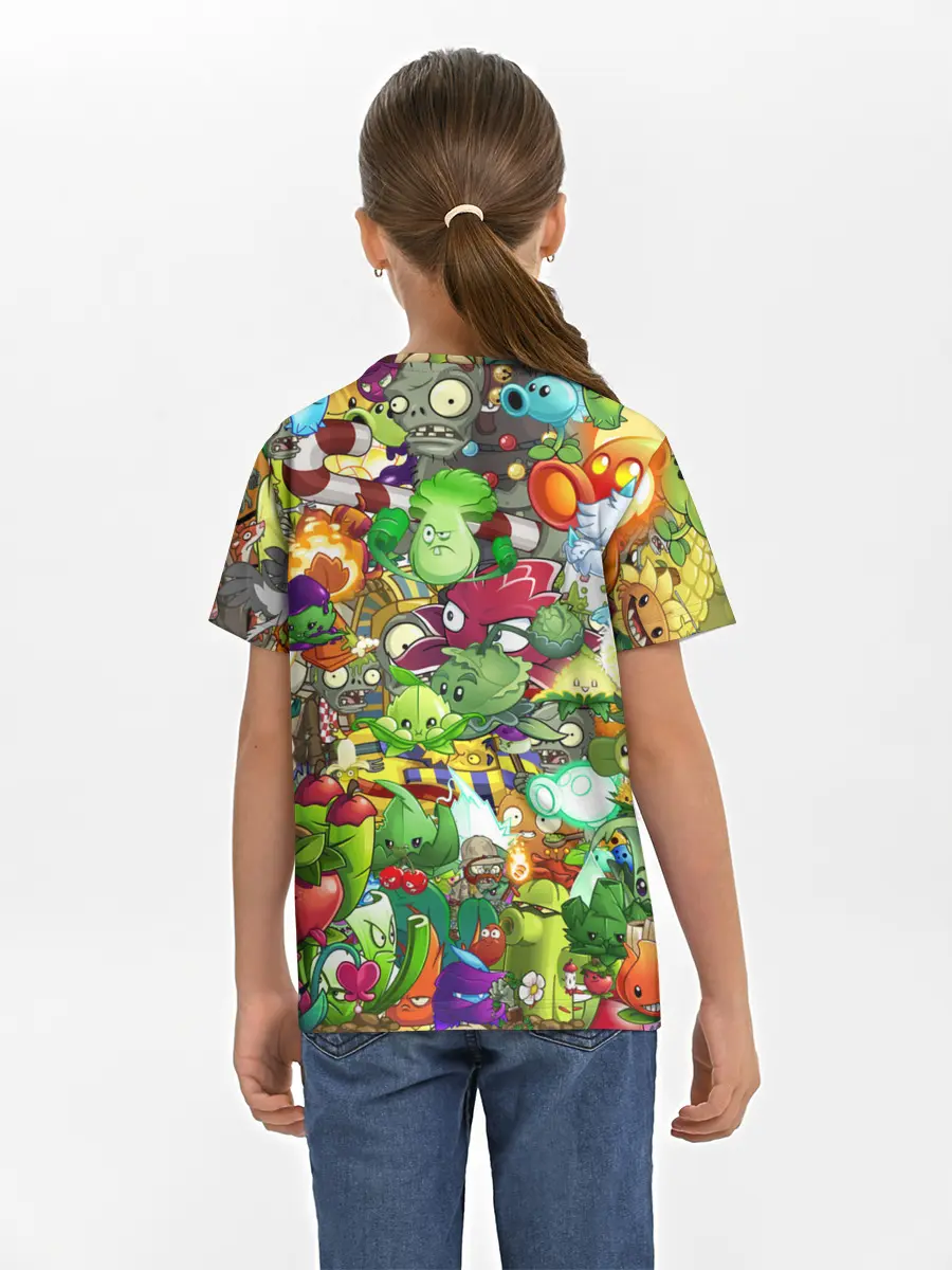 Детская базовая футболка / Plants vs Zombies