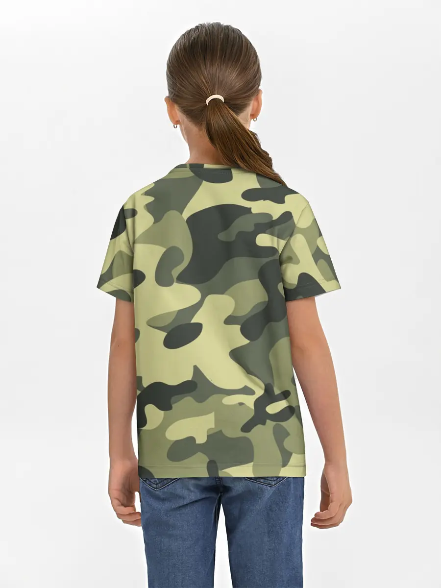 Детская базовая футболка / Камуфляж Хаки