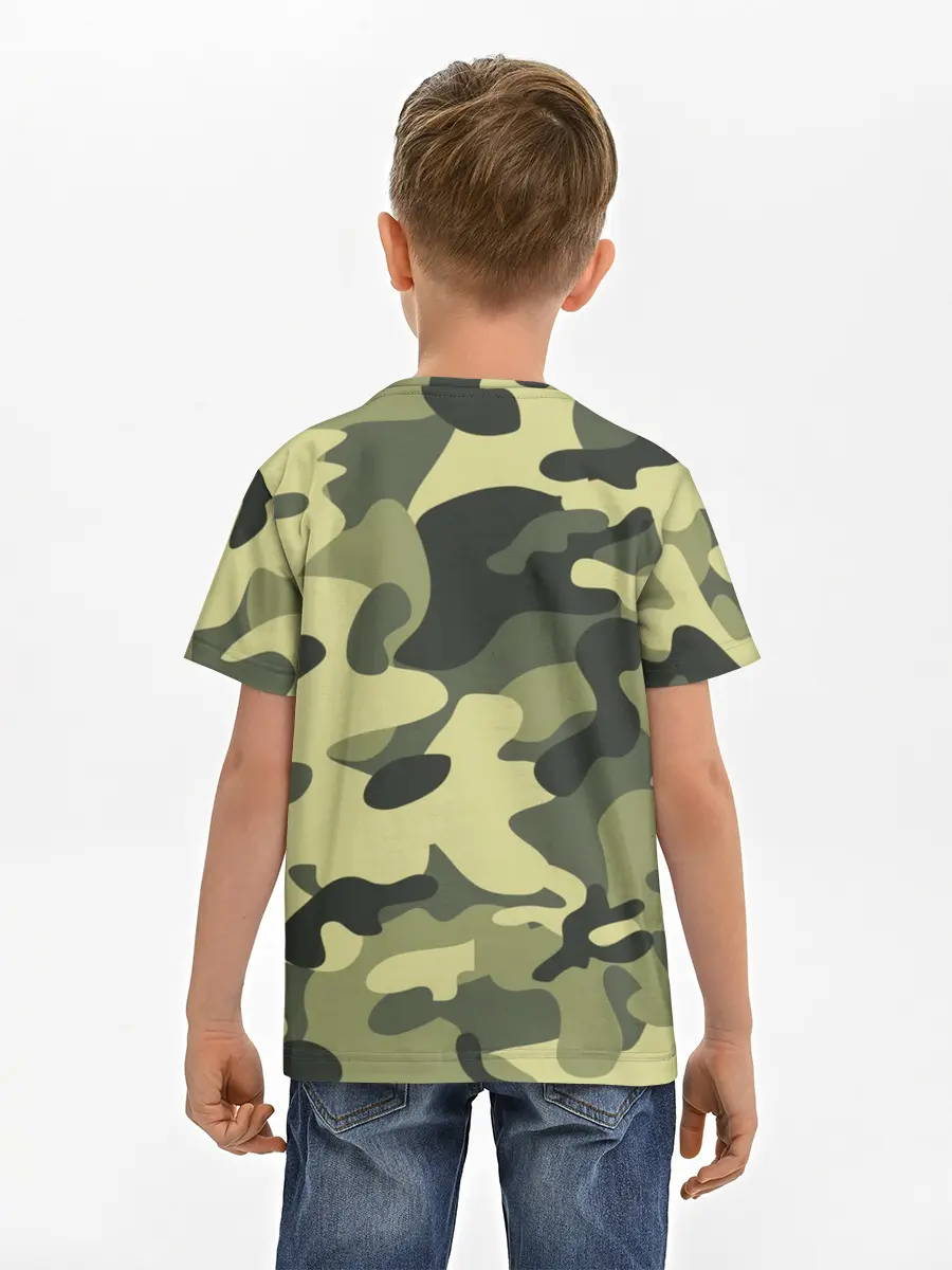 Детская базовая футболка / Камуфляж Хаки