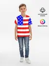 Детская базовая футболка / АМЕРИКАНСКИЙ ФЛАГ